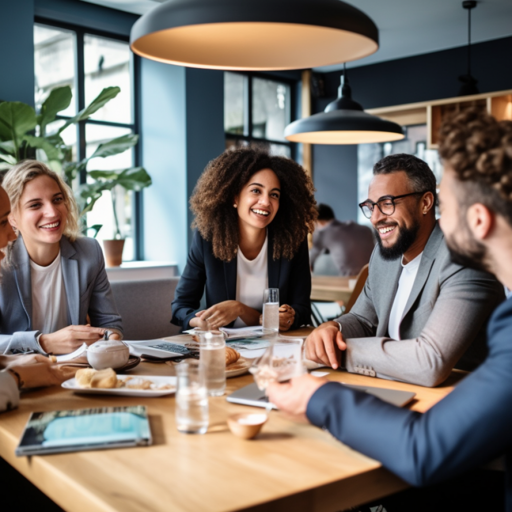 roterigel_business_team_discussing_happily_on_a_meeting_table_h_88ba663d-f05f-4e07-ad8d-292334735889